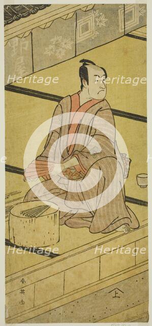 The Actor Ichikawa Monnosuke II as Daidoji Tabatanosuke in the Play Mukashi Mukashi..., c1792. Creator: Katsukawa Shun'ei.