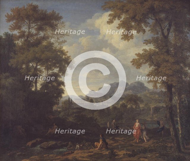 Classical Landscape with Diana (?) and her Nymphs, 1661-1726. Creators: Johannes Glauber, Gerard de Lairesse.
