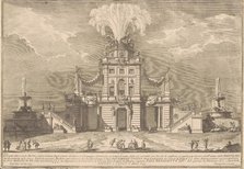 The Seconda Macchina for the Chinea of 1755: A Royal Hunting Lodge, 1755. Creator: Giuseppe Vasi.