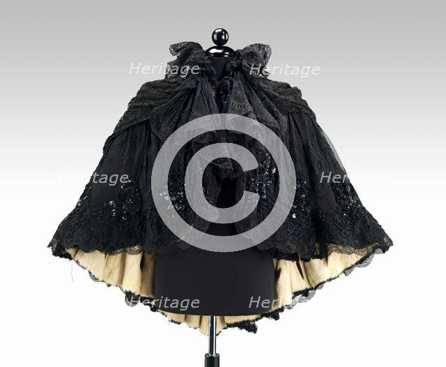 Evening cape, French, ca. 1895. Creator: Unknown.