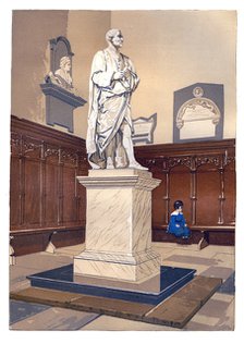 Statue of Sir Isaac Newton in the chapel of Trinity College, Cambridge, c1850. Artist: Unknown