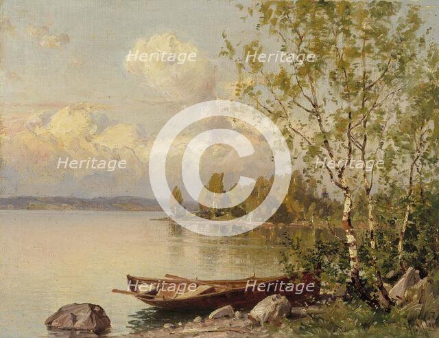 Still Summer Evening, a View from Häme, 1860-1905. Creator: Hjalmar Munsterhjelm.