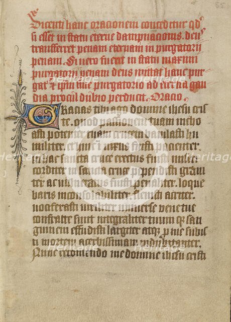 Decorated Text Page, about 1480-1490. Creator: Unknown.