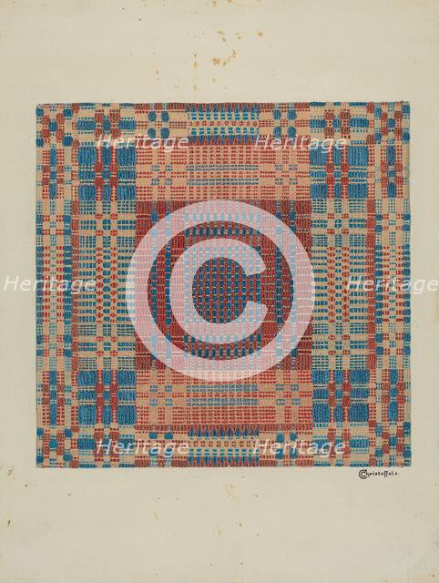 Coverlet, c. 1936. Creator: Cornelius Christoffels.