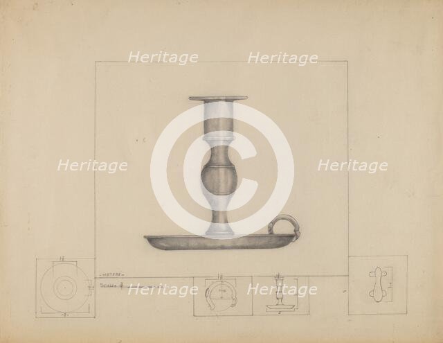 Candlestick, c. 1936. Creator: Henry Meyers.