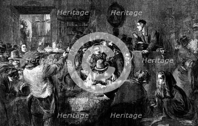 The International Exhibition: "The Auction - Last Day of the Sale", by G.B. O'Neil, 1862. Creator: E. Skill.