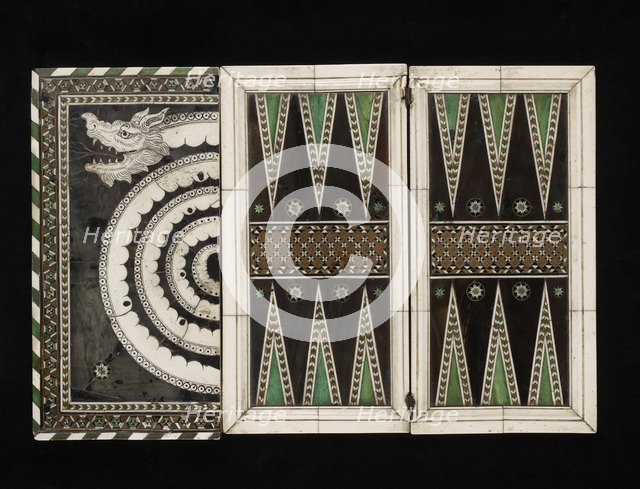 Travelling games board, 15th century. Artist: Unknown.