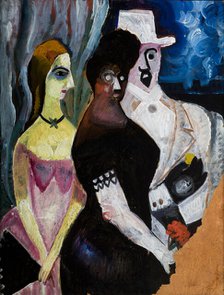 In the Box / Self-Portrait-two-sided painting, 1922. Creator: Zygmunt Waliszewski.