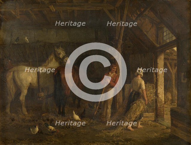 Stable Interior, 1865. Creator: Jean Louis Van Kuyck.