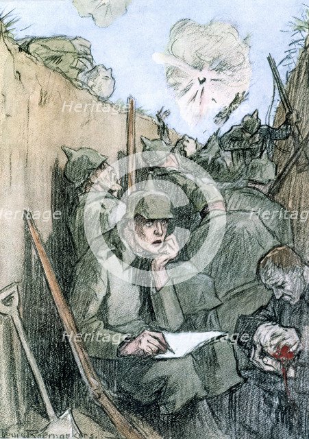 'A Letter from the German Trenches', 1916. Artist: Louis Raemaekers