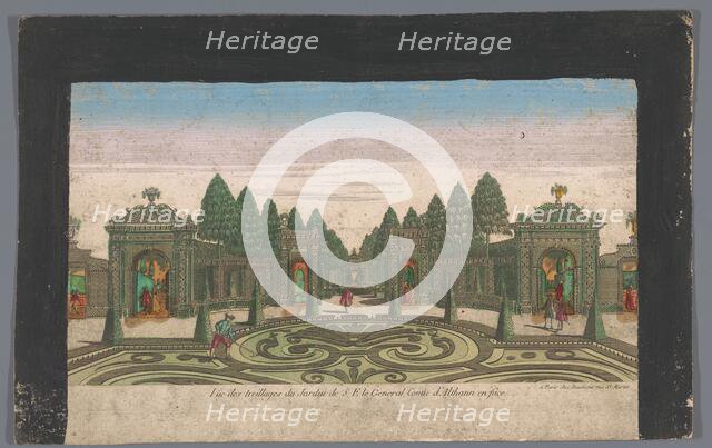 View of the Garden of a Palace of the Count of Althan in Vienna, 1745-1775. Creator: Anon.