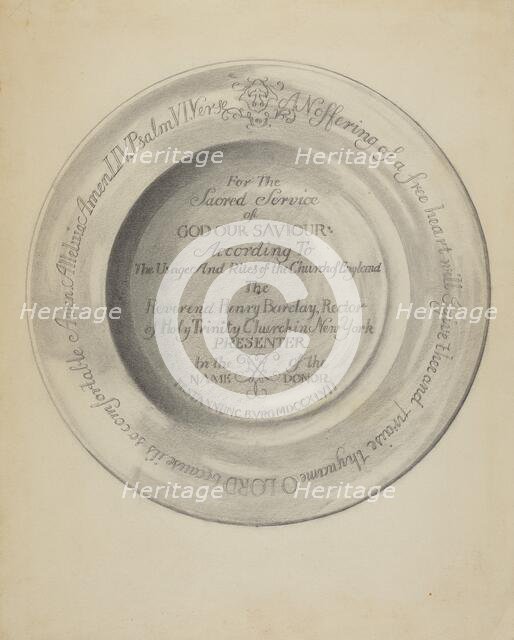 Silver Plate, 1935/1942. Creator: James O'Mara.