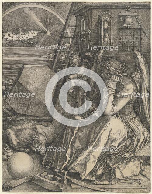 Melencolia I, 1514. Creator: Albrecht Durer.