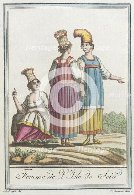 Costumes de Différents Pays, 'Femme de l'Isle de Scio', c1797. Creator: Jacques Grasset de Saint-Sauveur.