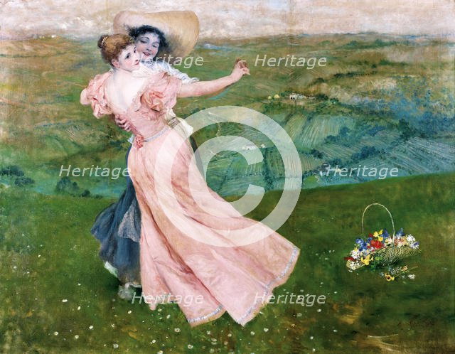 Il ballo sul prato (Dance on the Lawn). Creator: Vinea, Francesco (1845-1902).
