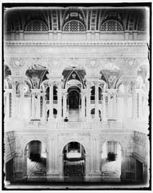 Library of Congress entrance hall, between 1889 and 1897. Creator: William H. Jackson.