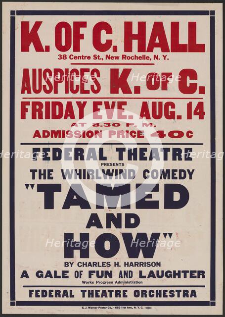 Tamed and How 2, New Rochelle, NY, [193-]. Creators: Unknown, Charles H Harrison.