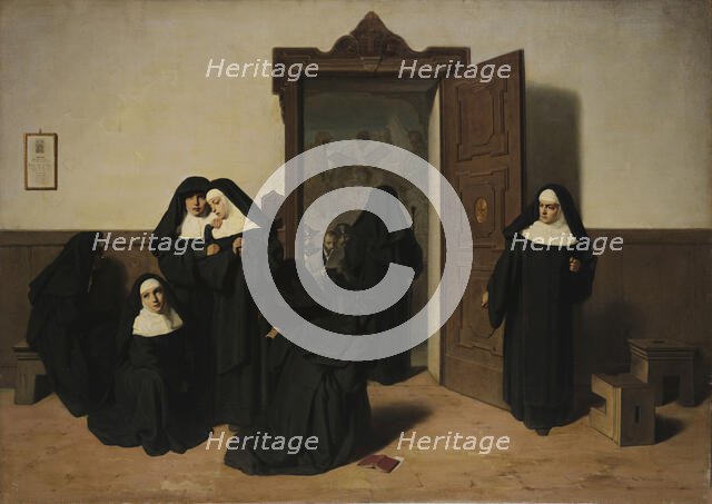 The suppression of the monastery, 1867. Creator: Mazza, Giuseppe (1817-1884).