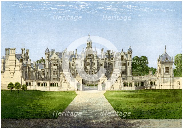 Harlaxton Manor, Lincolnshire, home of the Gregory family, c1880. Artist: Unknown