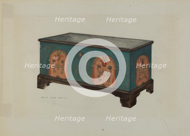 Pa. German Chest, c. 1938. Creator: Betty Jean Davis.