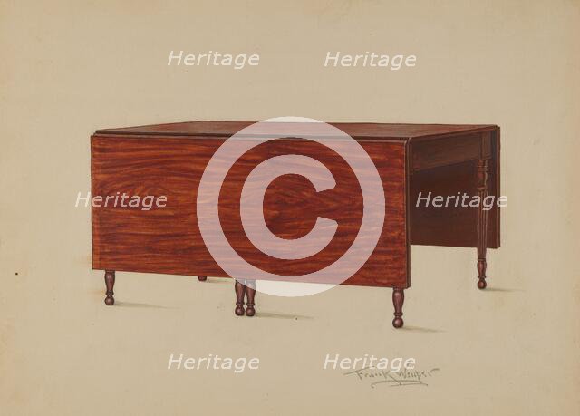 Drop Leaf Table, 1936. Creator: Frank Wenger.