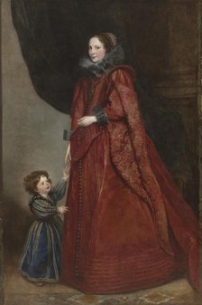 A Genoese Lady with Her Child, c. 1623-1625. Creator: Anthony van Dyck (Flemish, 1599-1641).