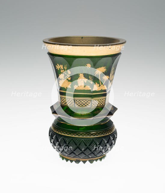 Vase, Bohemia, c. 1830/50. Creator: Bohemia Glass.
