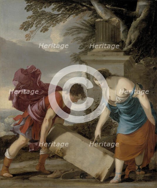 Theseus Finding the Sword and the Shoes of his Father, c1636. Creator: La Hyre, Laurent, de (1606-1656).