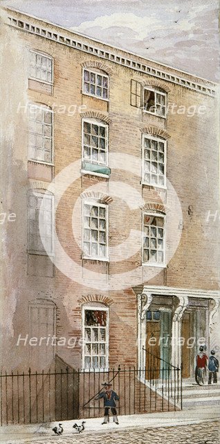 Houses in Crane Court, near Fleet Street, City of London, 1840.                              Artist: James Findlay