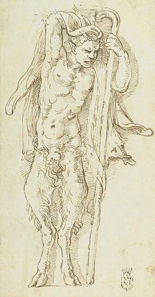 A Satyr, 1527. Creator: Giulio Romano.