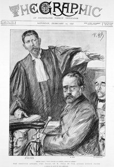 Trial of Emile Zola, French author, 1898. Artist: Unknown