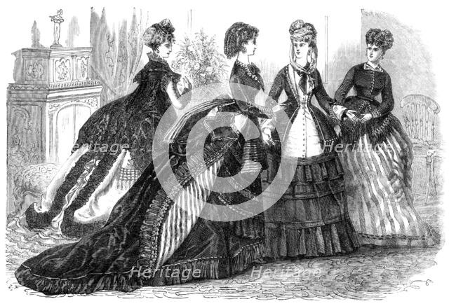 Paris fashions for April, 1869. Creator: Unknown.