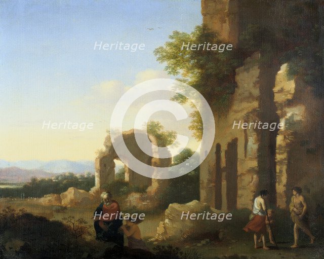 'The Departure of Abraham and Isaac', 17th century. Artist: Cornelis van Poelenburgh