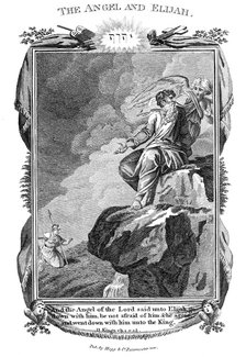 Angel of the Lord appearing to Elijah on the mountain, 1804. Artist: Unknown