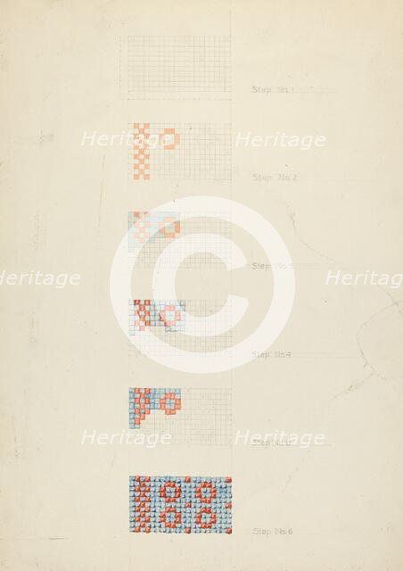 Textile: Technique Demonstration, 1935/1942. Creator: Unknown.
