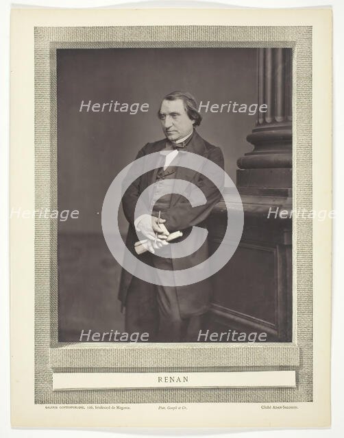 Renan, c. 1876. Creator: Antoine-Samuel Adam-Salomon.