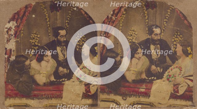 At Laura Keene's, No. 1., 1860s. Creator: New York Stereoscopic Company.