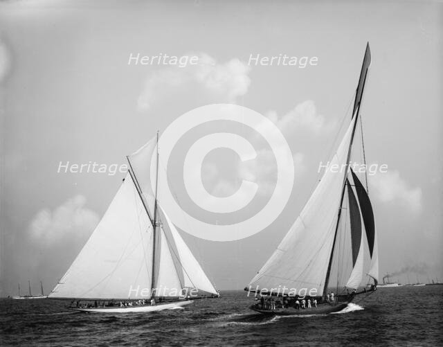 Columbia & Shamrock, c1899. Creator: John S Johnston.