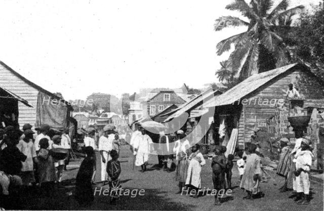 ''Freetown. Une rue; L'Ouest Africain', 1914. Creator: Unknown.
