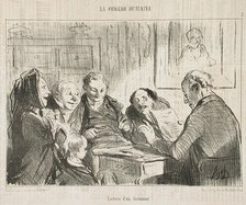 Lecture d'un testament, 1853. Creator: Honore Daumier.