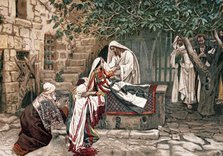Christ raising the daughter of Jairus, Governor of the Synagogue, from the dead, 1897. Artist: James Tissot
