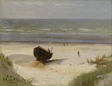 Boat on the Shore, 1870. Creator: Berndt Lindholm.