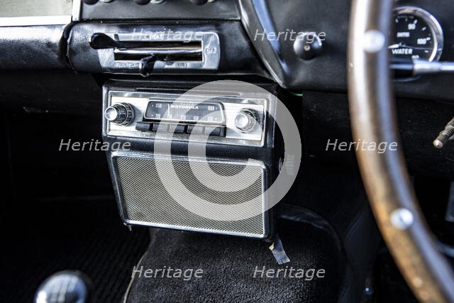 Radio in a 1961 Aston Martin DB4 GT SWB lightweight. Creator: Unknown.
