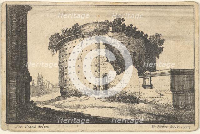 Ruins of a Round Building, 1673. Creator: Wenceslaus Hollar.