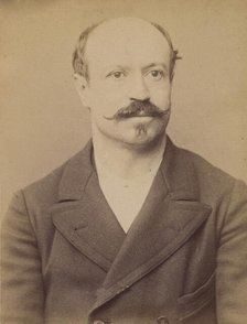 Favre. Sébastien. 36 ans, né à St étienne (Loire). Négociant. Port d'arme prohibée, anarch..., 1894. Creator: Alphonse Bertillon.