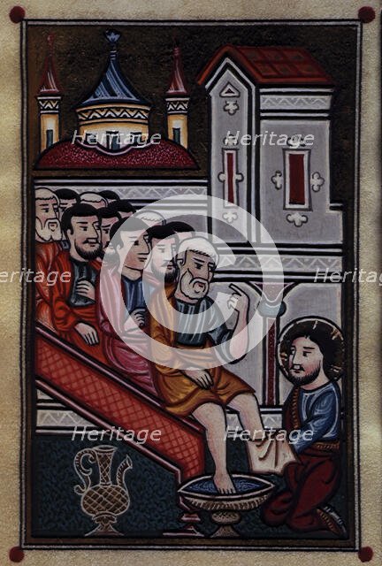 Christ in the symbolic bathing of feet, 1695. Creator: Unknown.