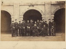 Group portrait of military students, about 1857-1859. Creator: Unknown.