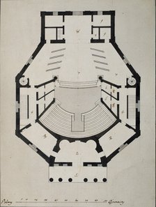 Downstairs Floor Plan. Artist: Quarenghi, Giacomo Antonio Domenico (1744-1817)