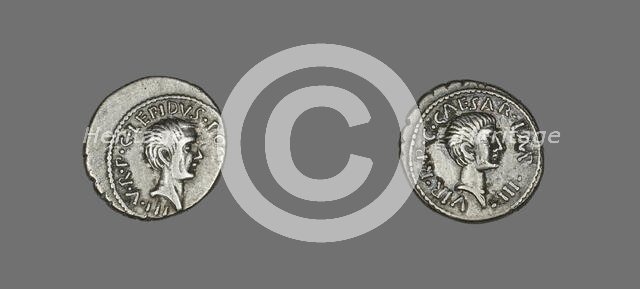 Denarius (Coin) Portraying Lepidus, 42 BCE. Creator: Unknown.