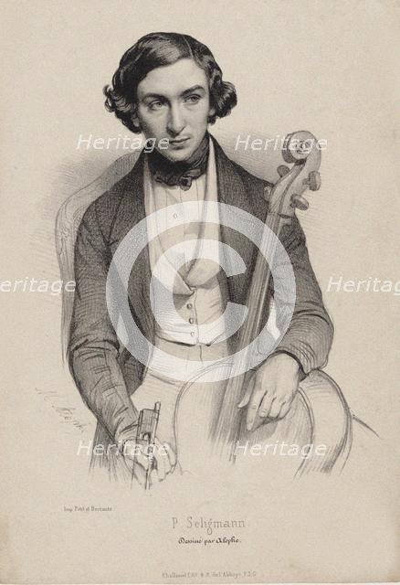 Portrait of the cellist and composer Hippolyte Prosper Seligmann (1817-1882), 1840. Creator: Alophe, Marie-Alexandre Menut (1812-1883).